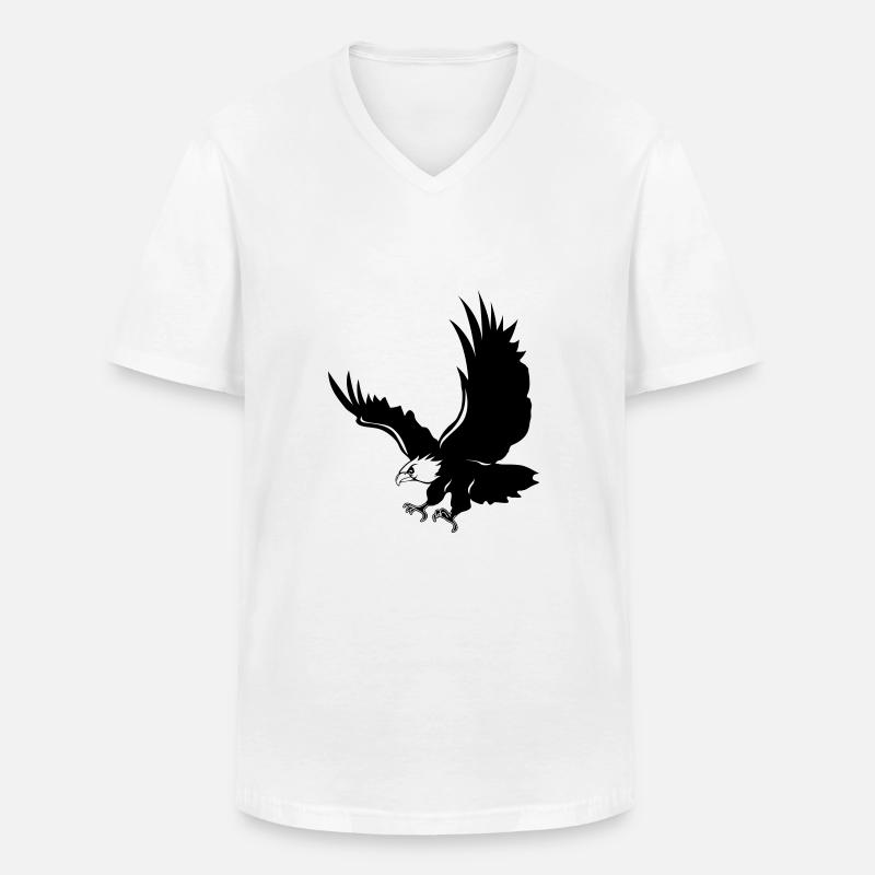 Adler de - Männer-T-Shirt mit V-Ausschnitt - Weiß