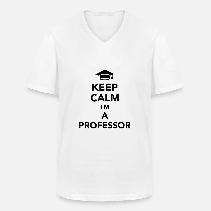 Professor - Männer-T-Shirt mit V-Ausschnitt - Weiß