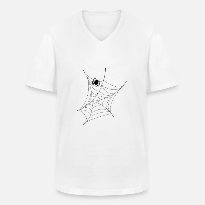 Webspinne - Männer-T-Shirt mit V-Ausschnitt - Weiß