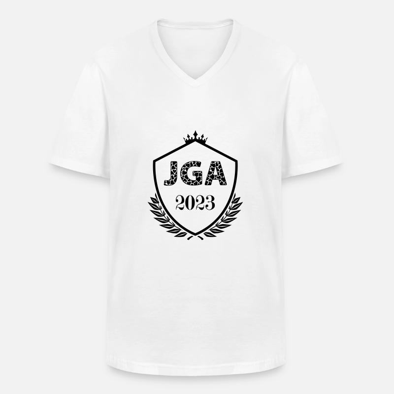 Jga 2023 - Männer-T-Shirt mit V-Ausschnitt - Weiß