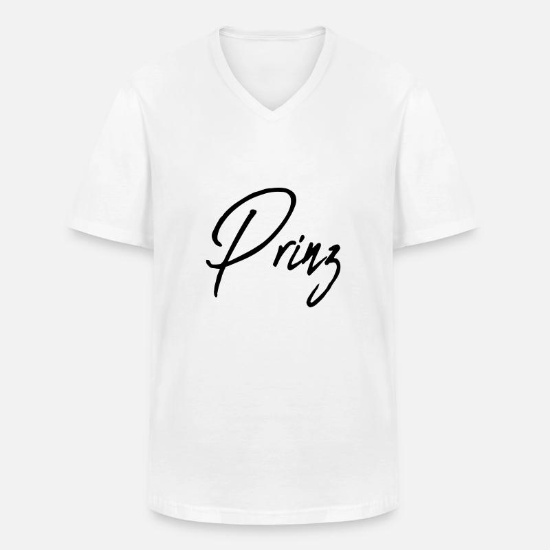 Prinz2 - Männer-T-Shirt mit V-Ausschnitt - Weiß