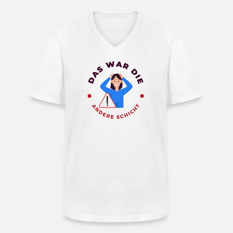 Firma Streit - Männer-T-Shirt mit V-Ausschnitt - Weiß