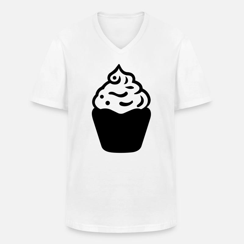 Cupcake - Männer-T-Shirt mit V-Ausschnitt - Weiß