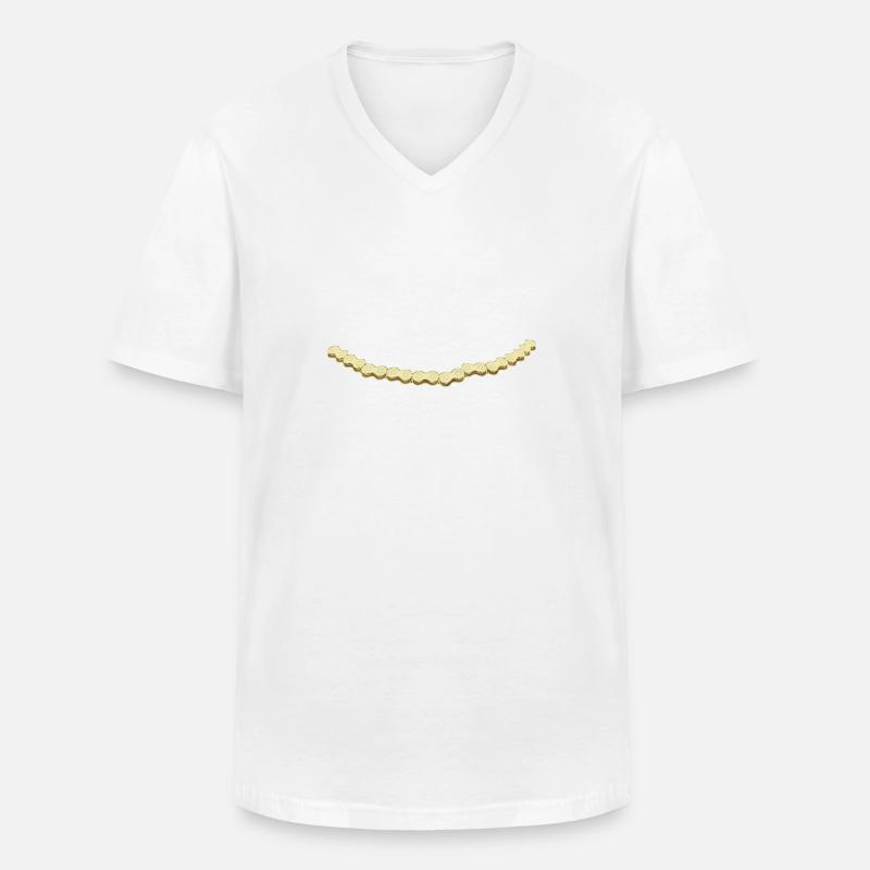 Fahrrad - Männer-T-Shirt mit V-Ausschnitt - Weiß