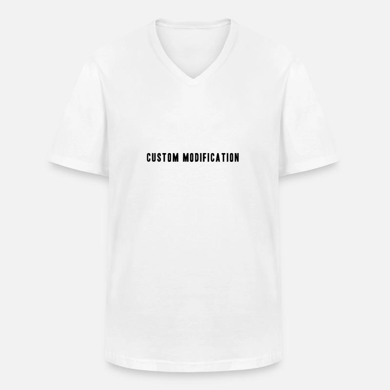 Custom Modification - Men's V-Neck T-Shirt - white