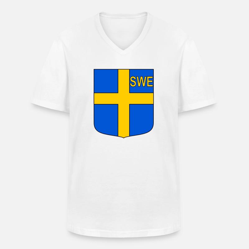 ENG-Schild - Männer-T-Shirt mit V-Ausschnitt - Weiß
