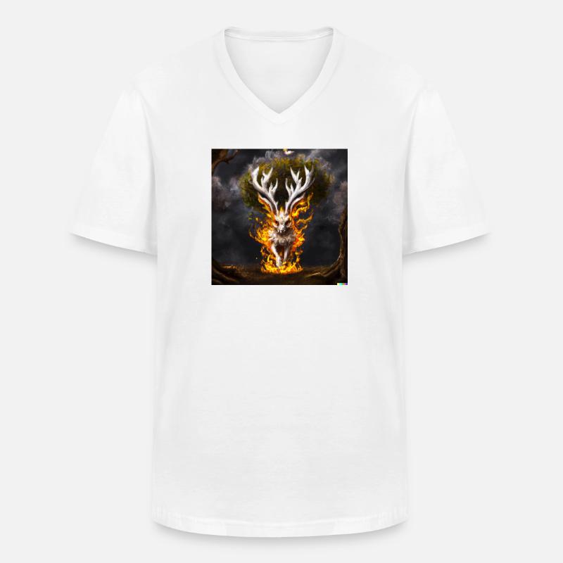 DALL E Wolpertinger - Männer-T-Shirt mit V-Ausschnitt - Weiß