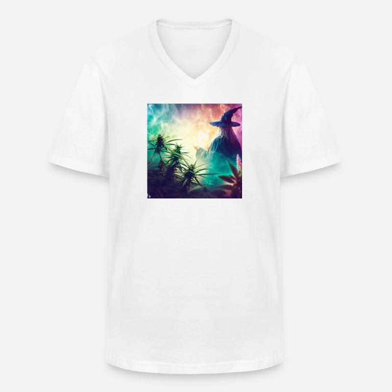 d91f0fd9 0b83 4e97 a8df 64838d3fa03d - Männer-T-Shirt mit V-Ausschnitt - Weiß