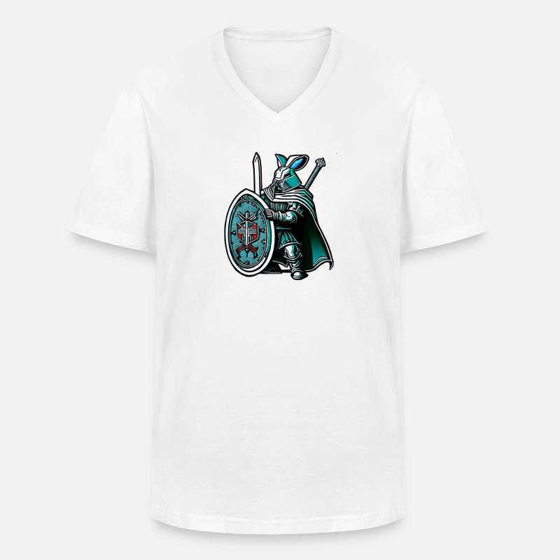 Easter Crusader - Männer-T-Shirt mit V-Ausschnitt - Weiß
