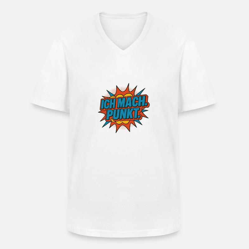 Ich mach Punkt Comic - Männer-T-Shirt mit V-Ausschnitt - Weiß