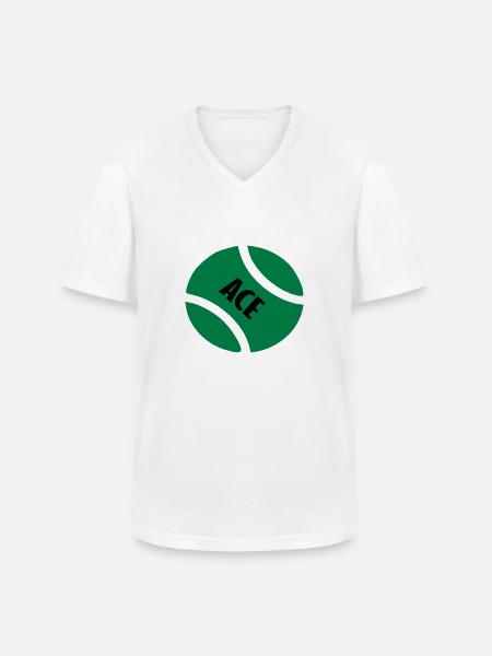 ace tb - Men's V-Neck T-Shirt - white
