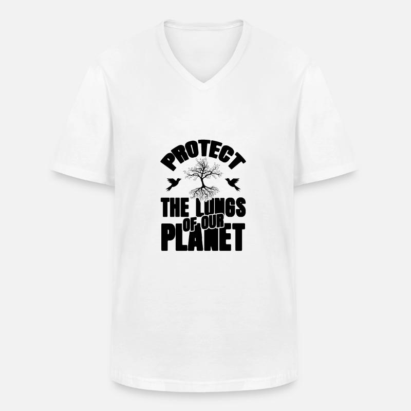 naturschutz umweltschutz - Männer-T-Shirt mit V-Ausschnitt - Weiß