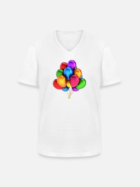 A bouquet of balloons - Men's V-Neck T-Shirt - white