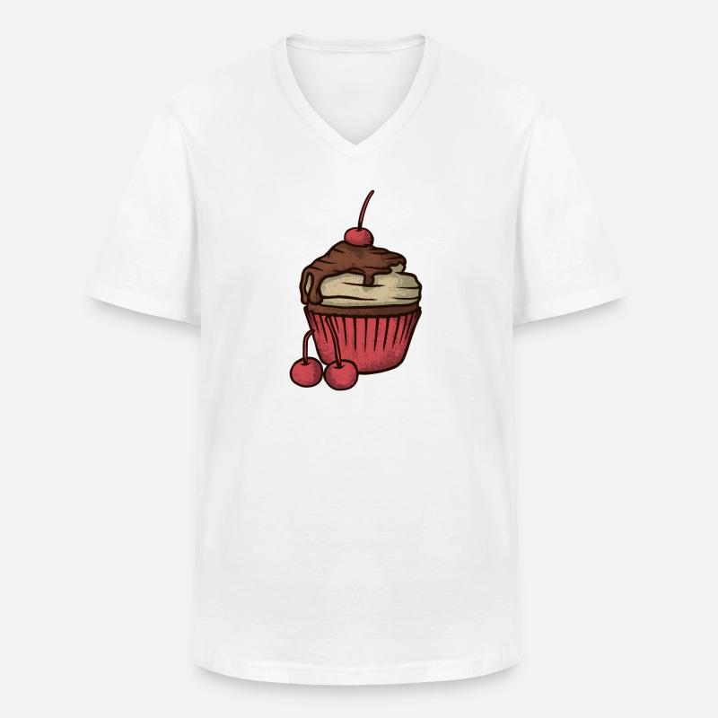 Cupcake - Men's V-Neck T-Shirt - white