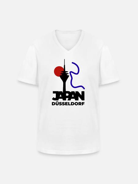 Japan goes Dusseldorf - Men's V-Neck T-Shirt - white