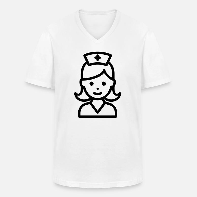 Krankenschwester - Männer-T-Shirt mit V-Ausschnitt - Weiß