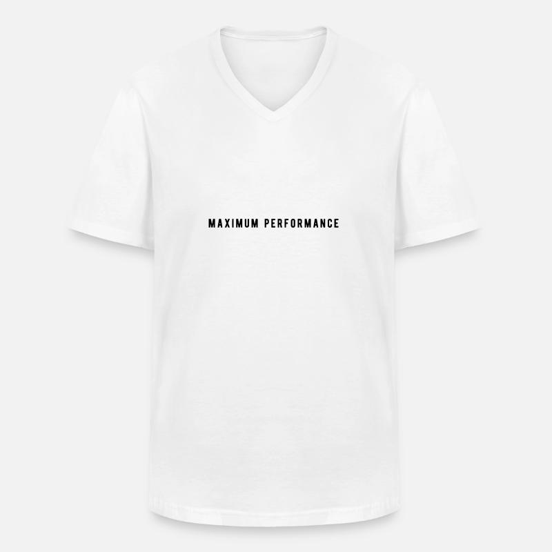 Maximum Performance - Männer-T-Shirt mit V-Ausschnitt - Weiß