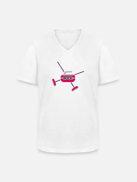 Curling Curling Curling Stone Curler - Men's V-Neck T-Shirt - white