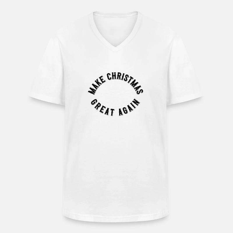 Make Christmas great again - Männer-T-Shirt mit V-Ausschnitt - Weiß