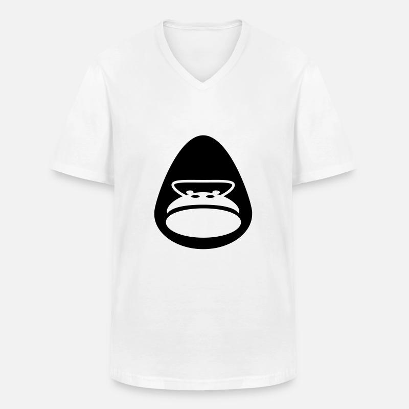 Gorilla / Gorilla - Männer-T-Shirt mit V-Ausschnitt - Weiß