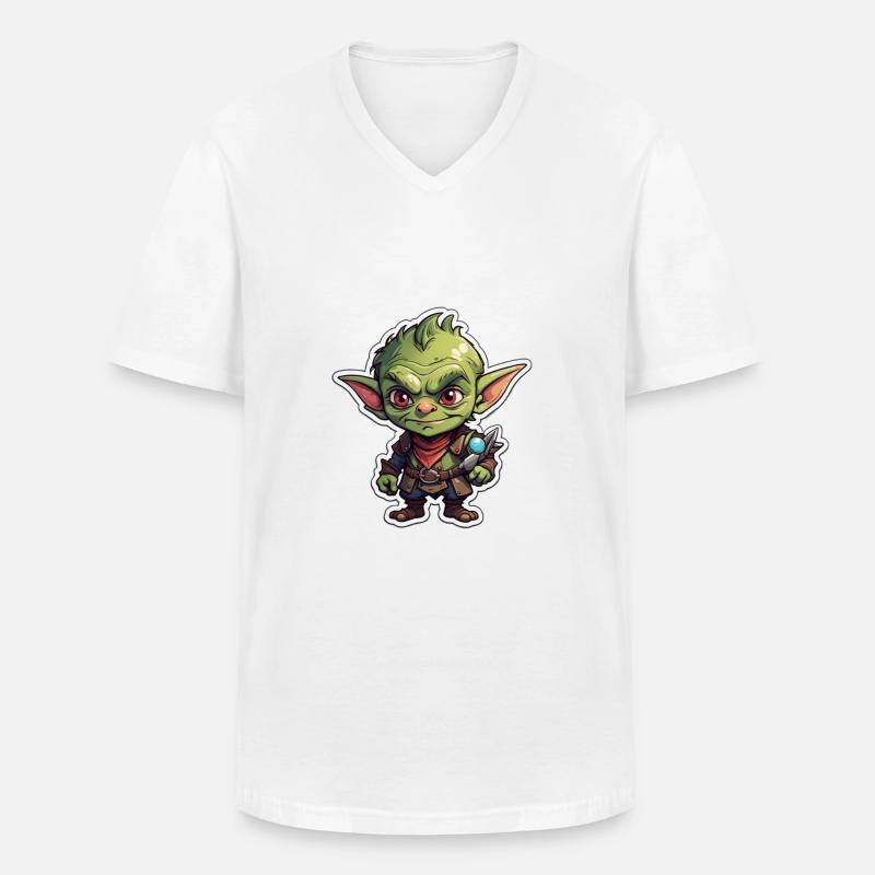 Dungeons Troll - Männer-T-Shirt mit V-Ausschnitt - Weiß