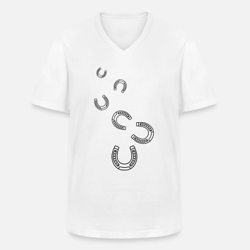 Hufeisen Icon - Männer-T-Shirt mit V-Ausschnitt - Weiß