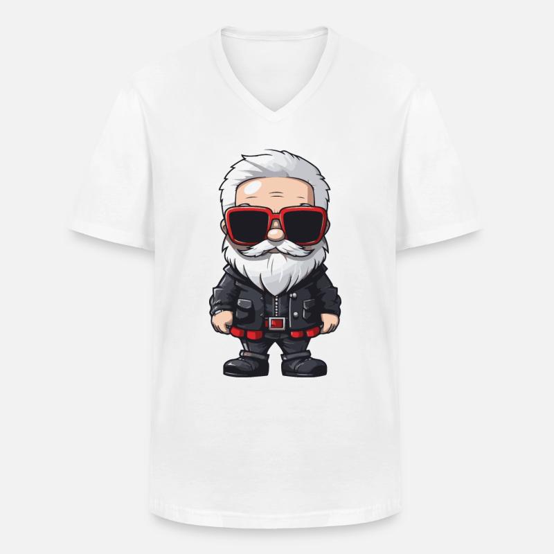 Weihnachtsmann Santa Comic - Männer-T-Shirt mit V-Ausschnitt - Weiß