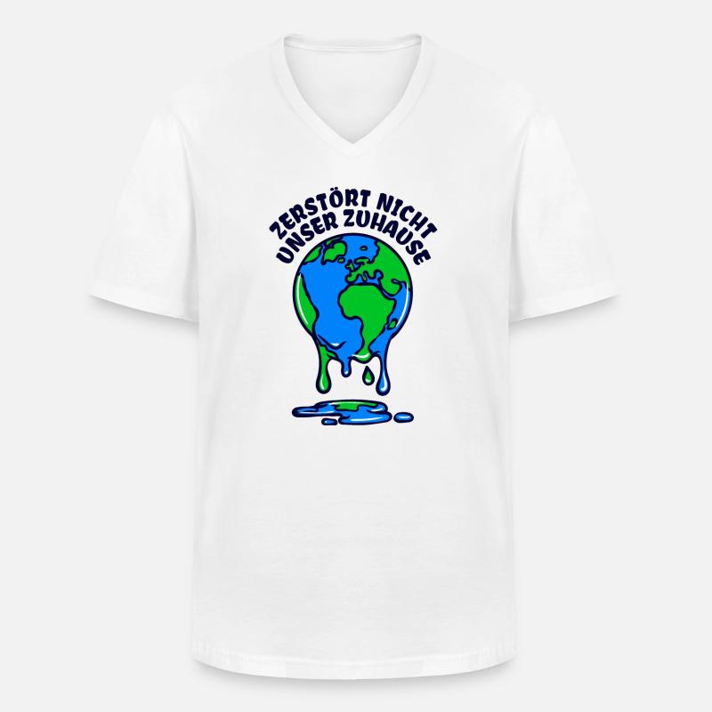 Umwelt Mutter Erde Umweltschutz Statement - Männer-T-Shirt mit V-Ausschnitt - Weiß