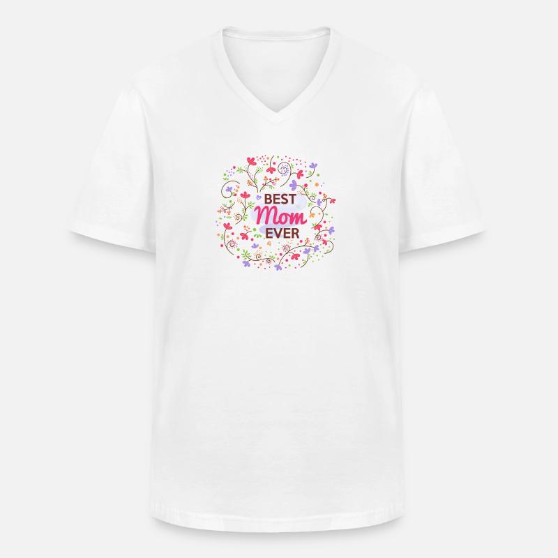 Die beste Mutter aller Zeiten - Männer-T-Shirt mit V-Ausschnitt - Weiß