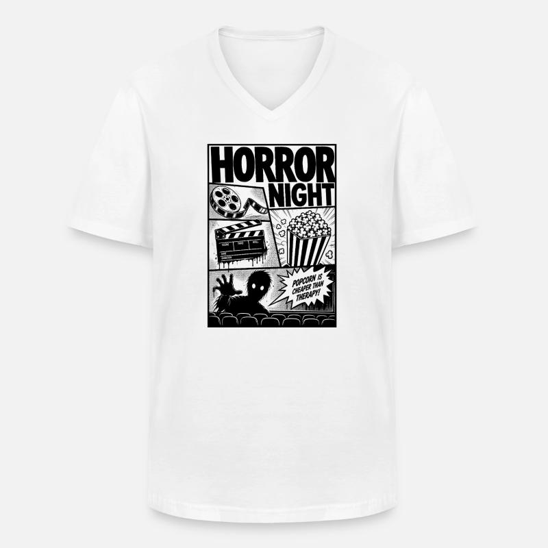 Horror Kino Zombie Comic - Männer-T-Shirt mit V-Ausschnitt - Weiß