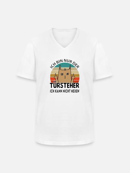 Türsteher - Männer-T-Shirt mit V-Ausschnitt - Weiß