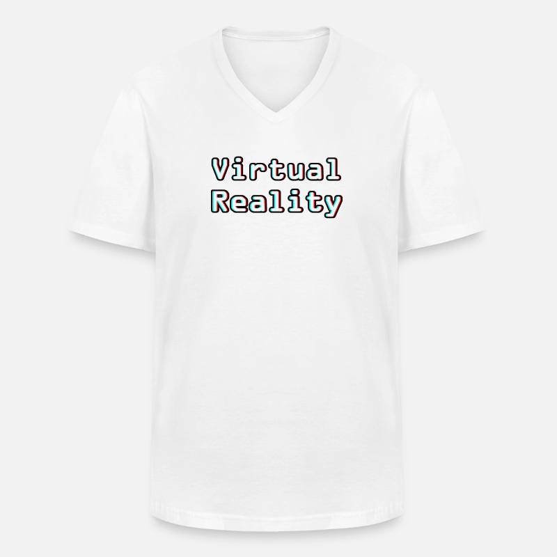 Virtual Reality Unleashed - Digitale Kunst - Männer-T-Shirt mit V-Ausschnitt - Weiß