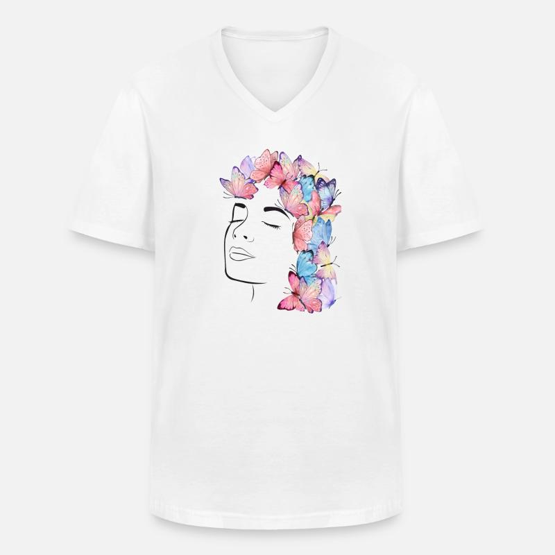 Ich bin - Männer-T-Shirt mit V-Ausschnitt - Weiß