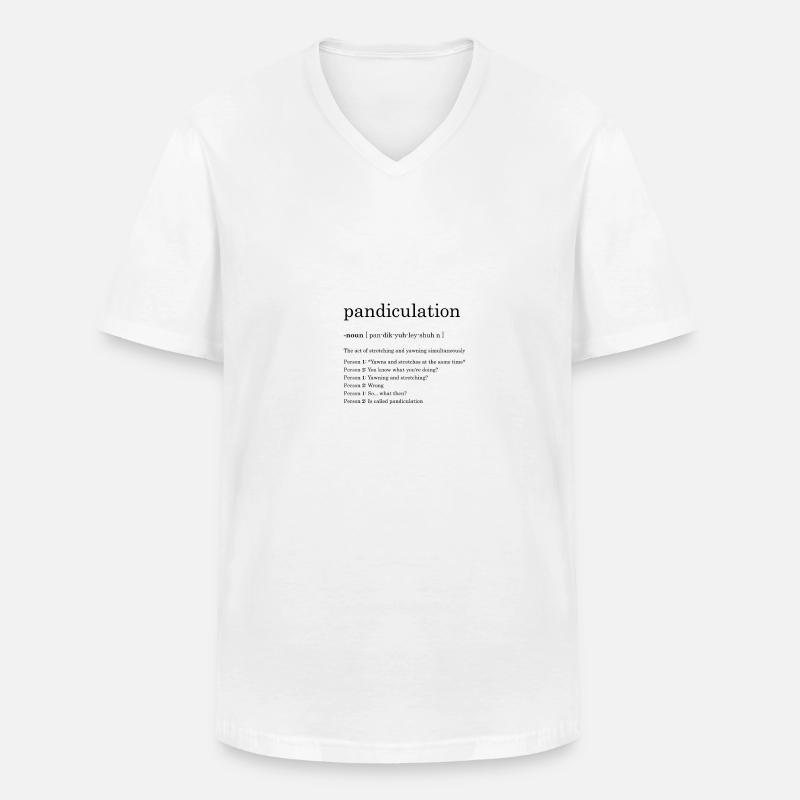 pandiculation definition - Männer-T-Shirt mit V-Ausschnitt - Weiß