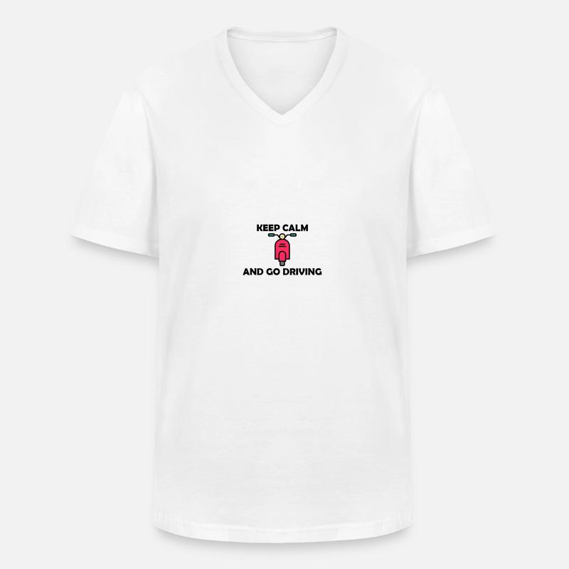 Roller Motorrad Geschenkidee - Männer-T-Shirt mit V-Ausschnitt - Weiß