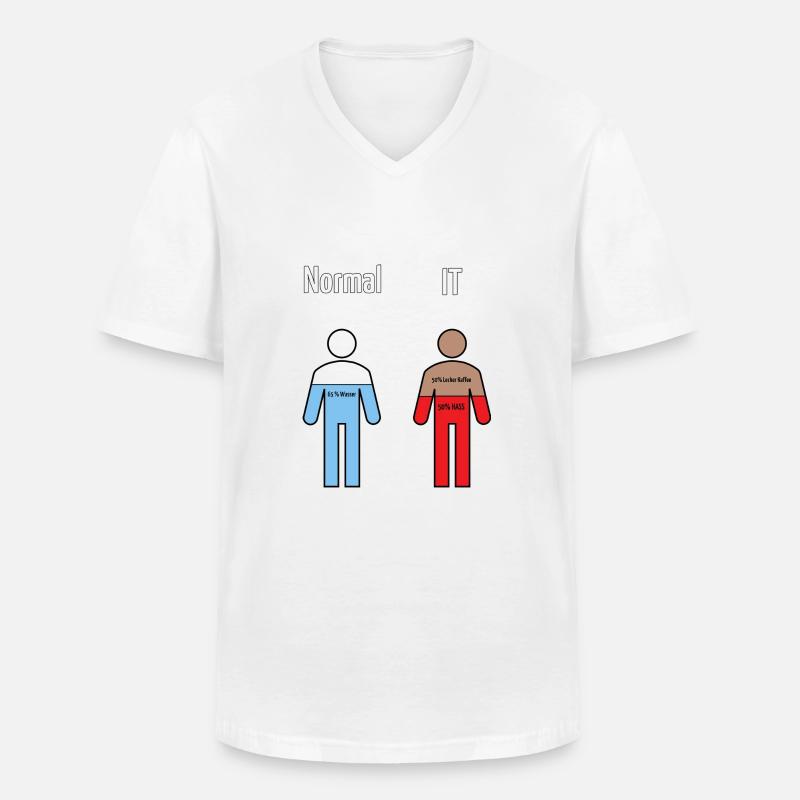 Informatik Humor - Männer-T-Shirt mit V-Ausschnitt - Weiß