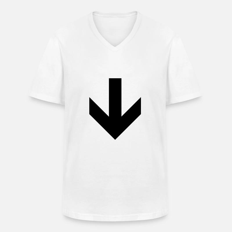 Dies Way Down Pfeil - Männer-T-Shirt mit V-Ausschnitt - Weiß
