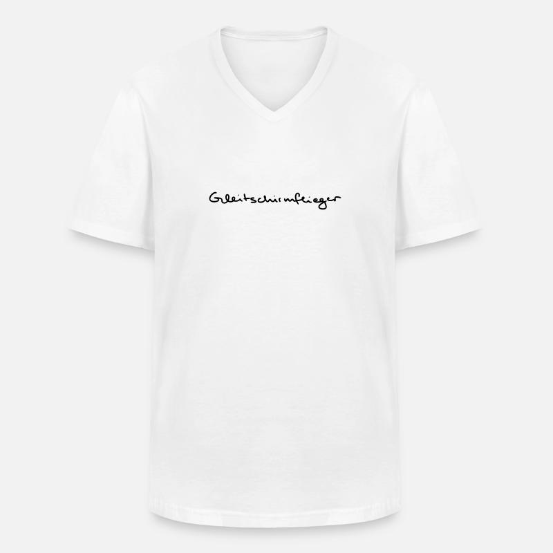 Gleitschirmflieger - Männer-T-Shirt mit V-Ausschnitt - Weiß