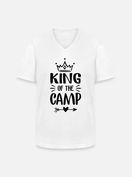 King camp - Männer-T-Shirt mit V-Ausschnitt - Weiß