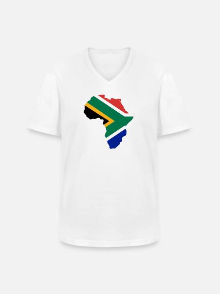 Afrique du Sud - T-shirt col V Homme - blanc