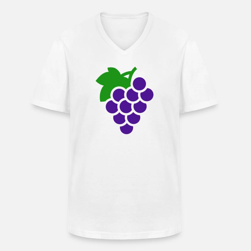Trauben Geschenk - Männer-T-Shirt mit V-Ausschnitt - Weiß