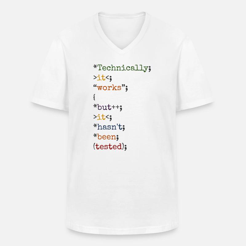 Software Ingenieur Informatiker Programmierer - Männer-T-Shirt mit V-Ausschnitt - Weiß