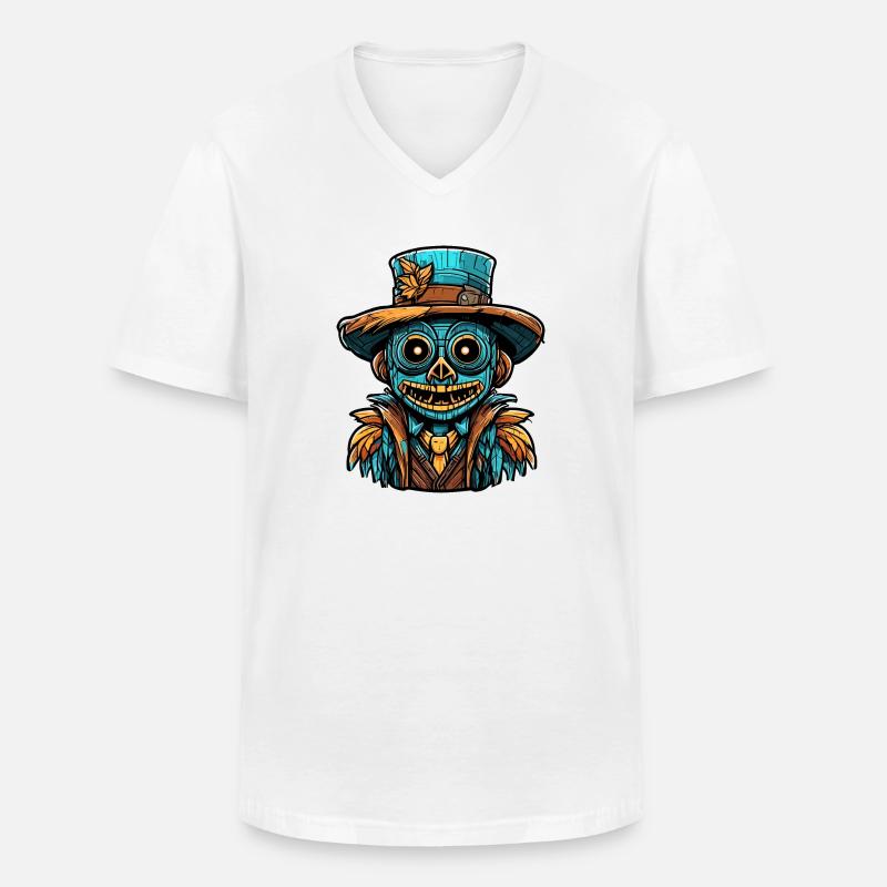 Vogelscheuche / Erntehelfer / Maisfeld / Feld - Männer-T-Shirt mit V-Ausschnitt - Weiß