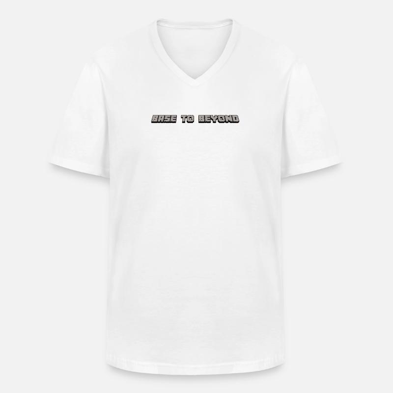 Von der Basis bis darüber hinaus - Männer-T-Shirt mit V-Ausschnitt - Weiß
