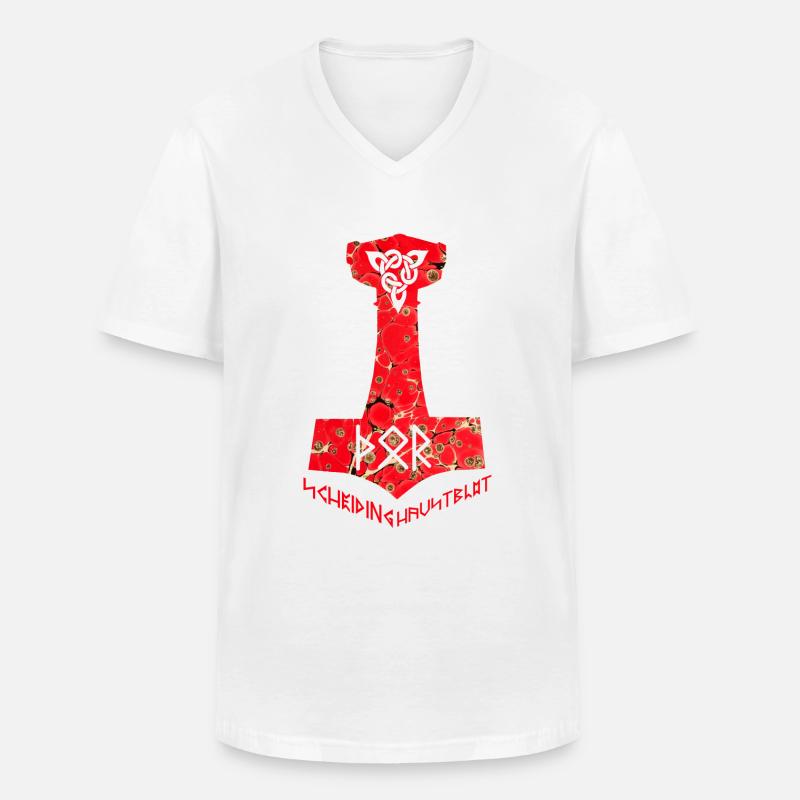 mabon scheiding haustblot e 245 - Männer-T-Shirt mit V-Ausschnitt - Weiß
