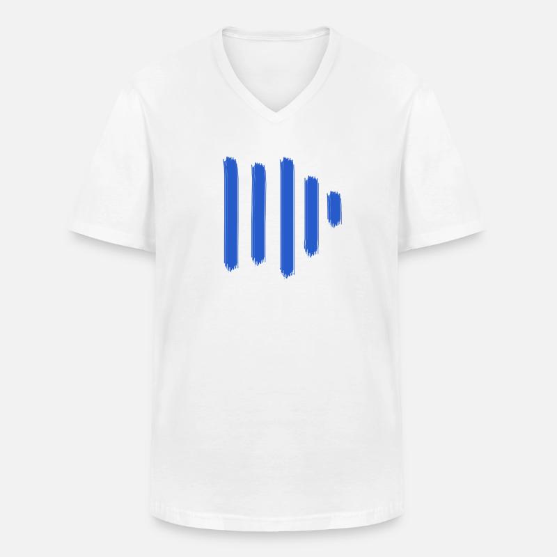 Sound Paint Bars - Männer-T-Shirt mit V-Ausschnitt - Weiß