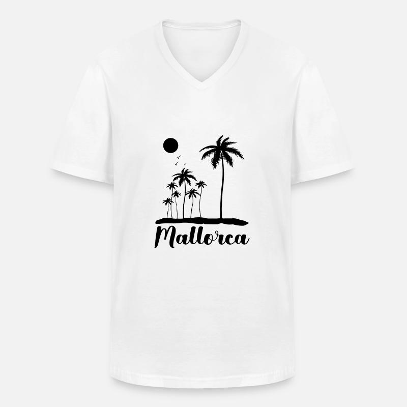 mallorca 1 - Männer-T-Shirt mit V-Ausschnitt - Weiß