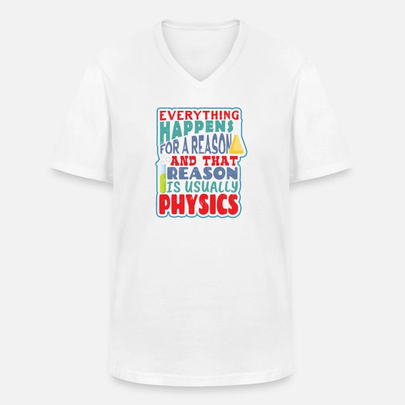 Physiklehrer - Männer-T-Shirt mit V-Ausschnitt - Weiß