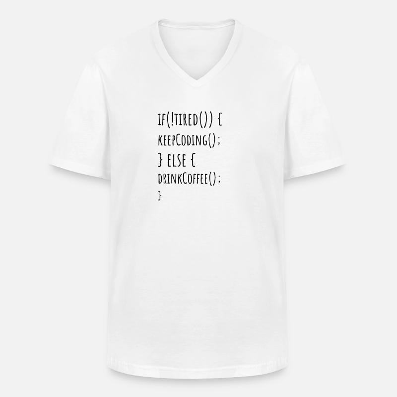 Keep coding - Männer-T-Shirt mit V-Ausschnitt - Weiß