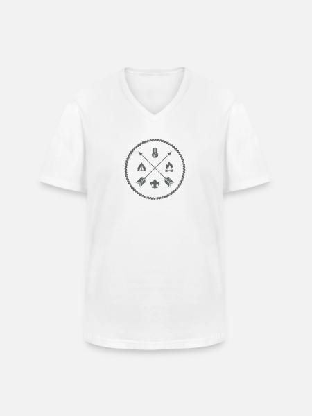 scout - Men's V-Neck T-Shirt - white